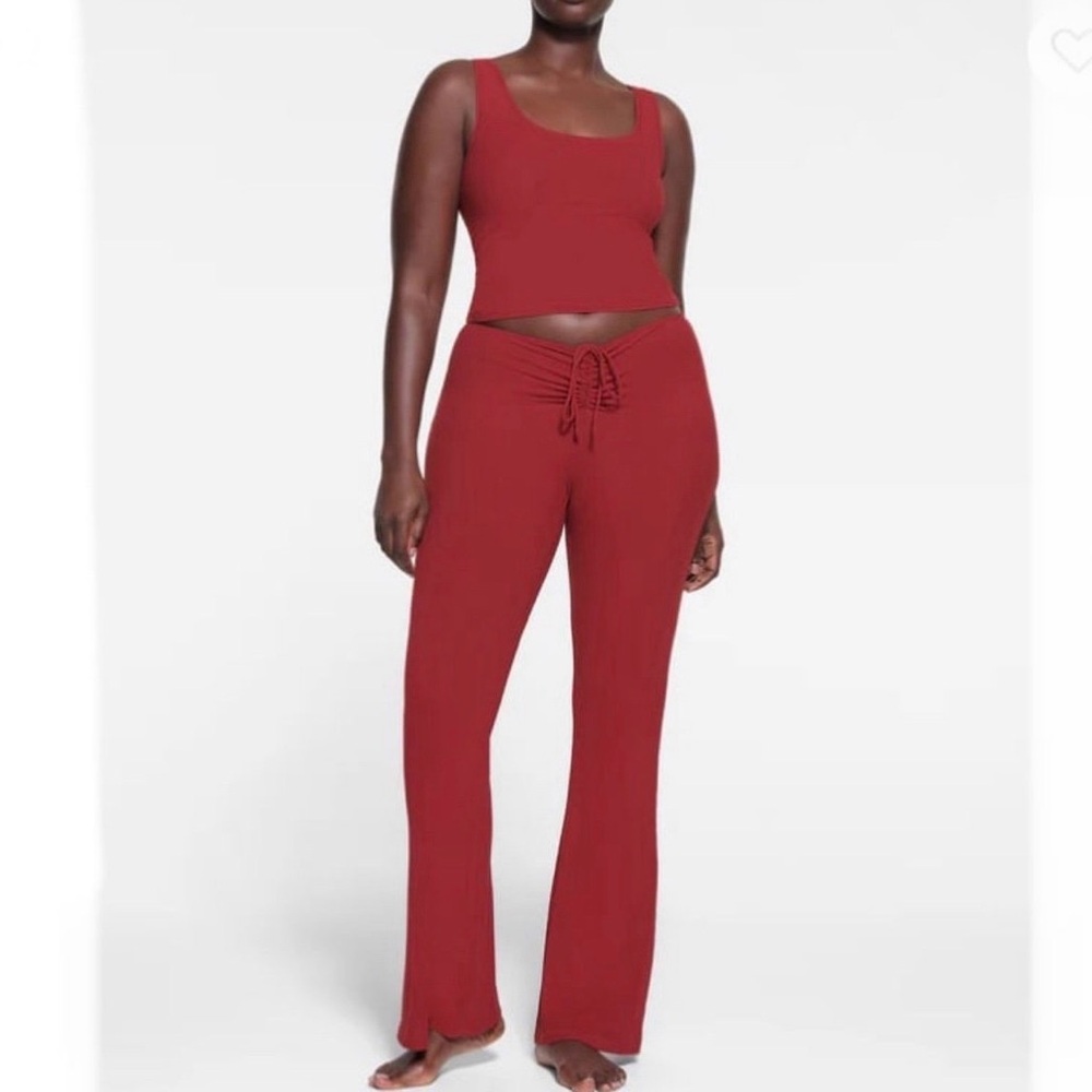 SKIMS Red Flare Pants